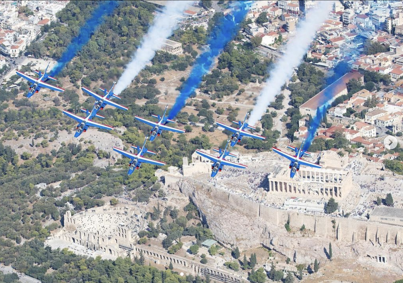 Rich results on Google's SERP when searching for "Athens Flying Week" and "Air Show"